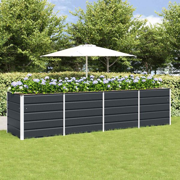 vidaXL Jardini&egrave;re Anthracite 240 x 80 x 75 cm Acier