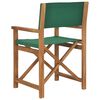 vidaXL Chaises de metteur en sc&egrave;ne lot de 2 Bois de teck massif Vert