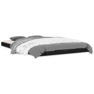 vidaXL Cadre de lit sans matelas noir 120x190 cm bois de pin massif