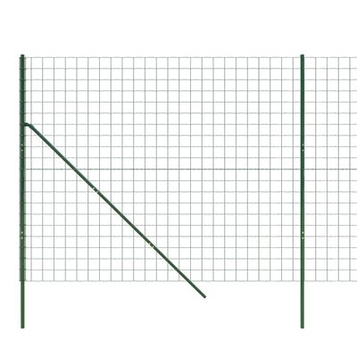 vidaXL Clôture en treillis métallique vert 2x10 m acier galvanisé