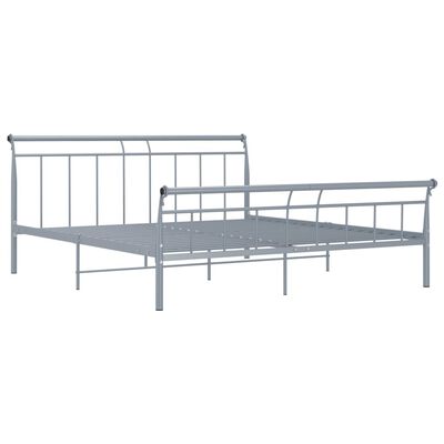 vidaXL Cadre de lit sans matelas gris métal 180x200 cm