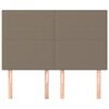 vidaXL T&ecirc;te de lit Taupe 144x5x118/128 cm Tissu