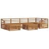vidaXL Ensemble de canap&eacute;s d'ext&eacute;rieur 7 pc Naturel