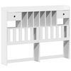 vidaXL Lit bibliothèque sans matelas blanc 140x200 cm bois pin massif