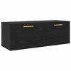 vidaXL Meuble mural 100 x 36.5 x 35 cm Bois d'ing&eacute;nierie Ch&ecirc;ne noir