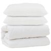 vidaXL Couette avec oreiller 3 pc Blanc Microfibre