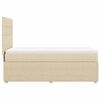 vidaXL Sommier &agrave; lattes de lit avec matelas Cr&egrave;me 100x200 cm Tissu