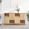 vidaXL Buffets 2 pcs ch&ecirc;ne sonoma bois d'ing&eacute;nierie