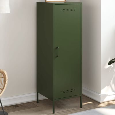 vidaXL Buffet vert olive 36x39x113 cm acier