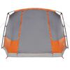 vidaXL Tente de camping tunnel 4 personnes gris et orange imperméable