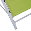vidaXL Chaises longues lot de 2 avec table Aluminium Vert