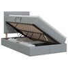 vidaXL Lit avec rangement et matelas Gris clair 120 x 200 cm tissu