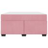 vidaXL Cadre de lit avec matelas Rose 160 x 200 cm tissu