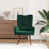 vidaXL fauteuil Vert fonc&eacute; 63 x 67 x 94 cm Velours