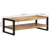 vidaXL Table basse 120x55x40 cm Bois de manguier massif