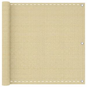 vidaXL &Eacute;cran de balcon Beige 75 x 700 cm HDPE et Aluminium