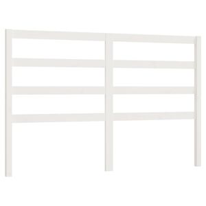 vidaXL T&ecirc;te de lit Blanc 166x4x100 cm Bois massif de pin