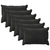 vidaXL Housse de coussin 6 pcs HOUTEN Noir 50 x 75 cm Velours