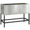 vidaXL Bac de jardin sur&eacute;lev&eacute; Argent 60 x 26 x 45 cm Acier inoxydable