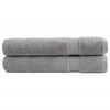 vidaXL Serviettes de qualit&eacute; sup&eacute;rieure SOLUND 2 pcs gris 600 g/m&sup2;