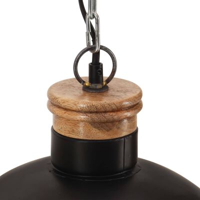 vidaXL Lampe suspendue industrielle 32 cm Noir E27