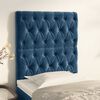 vidaXL Tête de lit Bleu foncé 80x7x118/128 cm Velours
