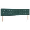 vidaXL T&ecirc;te de lit LED avec t&ecirc;te de lit Vert fonc&eacute; 200 cm Polyester