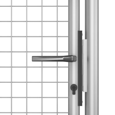 vidaXL Porte de jardin Acier galvanisé 105x250 cm Argenté