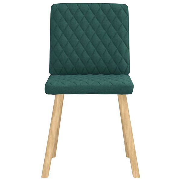vidaXL Chaises à manger lot de 4 vert foncé tissu