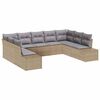 vidaXL Ensemble de canap&eacute; de jardin 9 pcs Beige et Gris clair