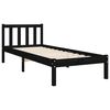 vidaXL Cadre de lit sans matelas noir 100x200 cm bois massif de pin
