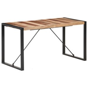 vidaXL Table &agrave; manger 140x70x75 cm bois massif