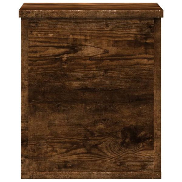 vidaXL Bo&icirc;te de rangement ch&ecirc;ne fum&eacute; 30x35x35 cm bois d'ing&eacute;nierie
