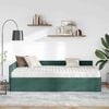 vidaXL Cadre de lit d'angle avec matelas Autre 2 pcs Vert Velours