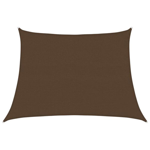 vidaXL Voile d'ombrage 160 g/m&sup2; Marron 4/5x3 m PEHD