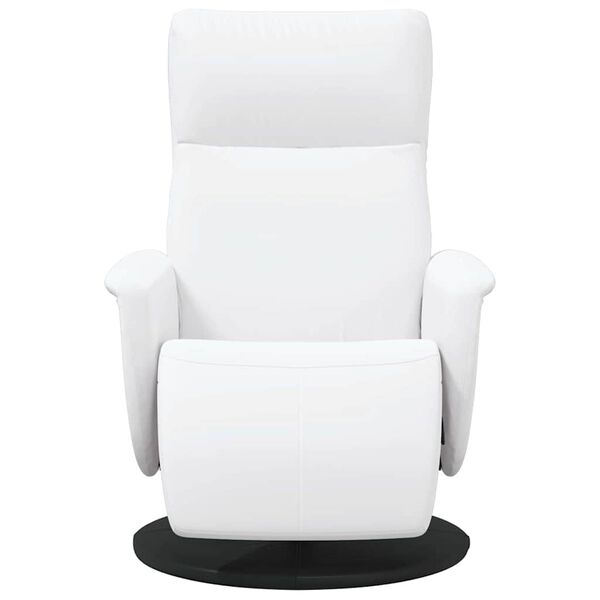 vidaXL Fauteuil de massage inclinable Blanc Simili cuir