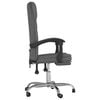 vidaXL Fauteuil inclinable de bureau Gris fonc&eacute; Tissu