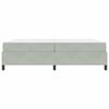 vidaXL Cadre de lit avec matelas Gris clair 200 x 200 cm tissu