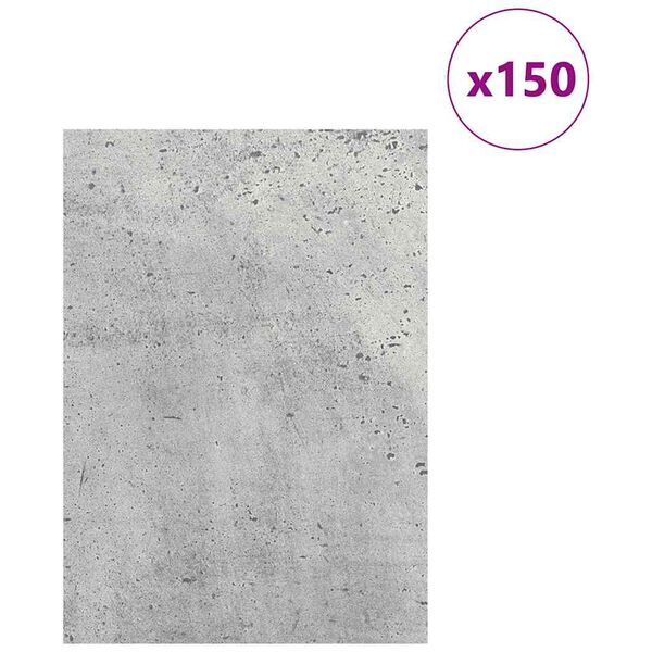 vidaXL Panneaux d&eacute;coratifs 150 pcs Gris b&eacute;ton 21 x 30 x 0,27 cm