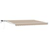 vidaXL Cadre de store manuel avec LEDs Beige et blanc 4 &times; 3 m