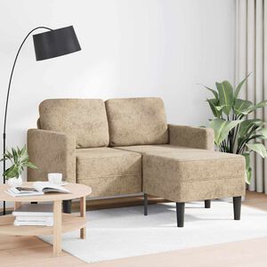 vidaXL Canap&eacute; 2 places avec m&eacute;ridienne en L gris clair 125 cm similicuir