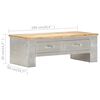 vidaXL Table basse aviateur 100x50x36 cm Bois de manguier massif