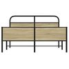 vidaXL Cadre de lit en métal sans matelas chêne sonoma 150x200 cm