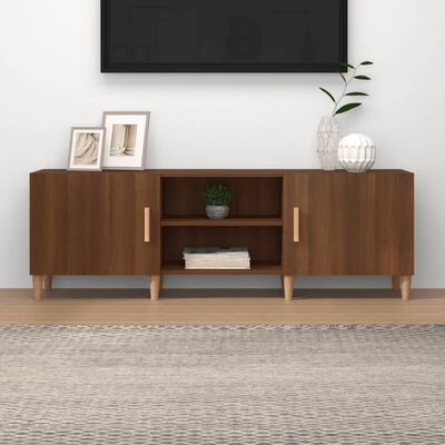 vidaXL Meuble TV Chêne marron 150x30x50 cm Bois d'ingénierie