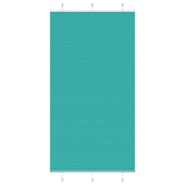 vidaXL Store pliss&eacute; vert p&eacute;trole 110x200cm largeur du tissu 109,4cm