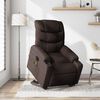 vidaXL Fauteuil inclinable de massage &eacute;lectrique Marron fonc&eacute; Tissu