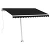 vidaXL Auvent manuel r&eacute;tractable avec LED 350x250 cm Anthracite