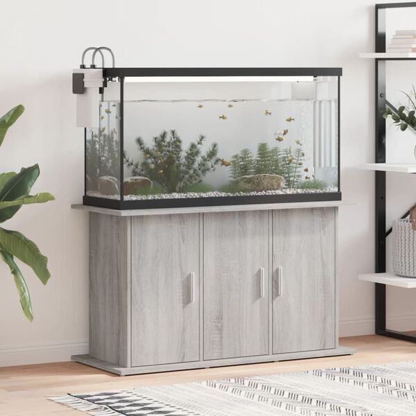 vidaXL Support pour aquarium sonoma gris 101x41x58cm bois d'ing&eacute;nierie