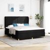 vidaXL Lit &agrave; ressorts avec matelas gris fonc&eacute; 90x190 cm Noir tissu