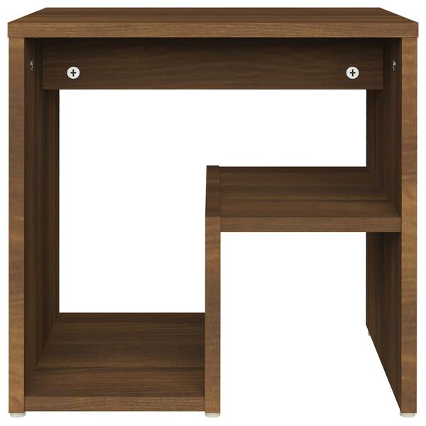 vidaXL Table de chevet Ch&ecirc;ne marron 40x30x40 cm Bois d'ing&eacute;nierie